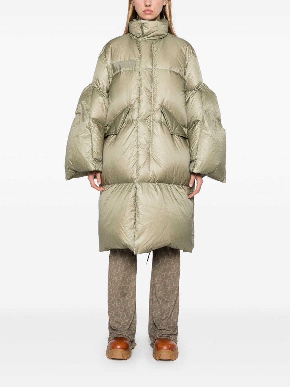 Sacai Coats Kaki Nylon