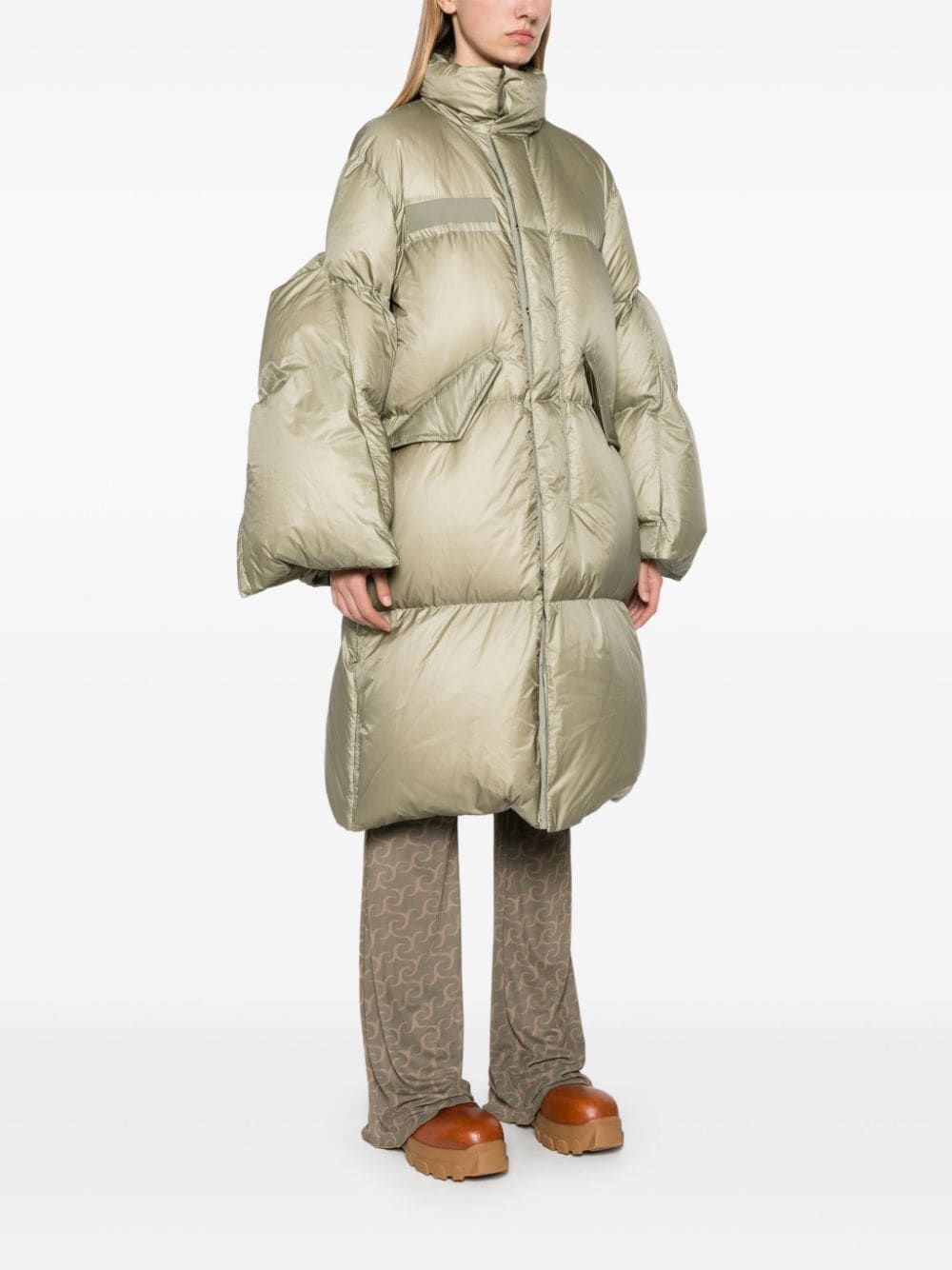 Sacai Coats Kaki Nylon