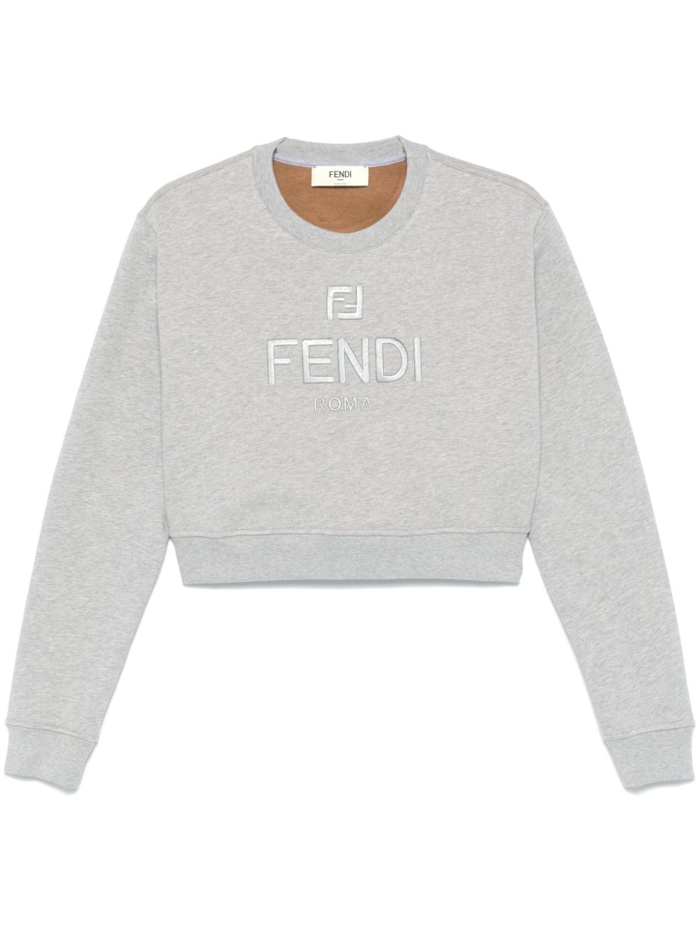 Fendi Sweaters Grey Cotton Elastane