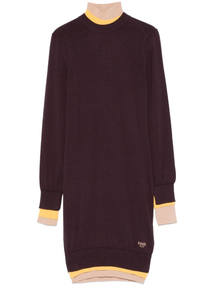 Fendi Dresses Purple Wool