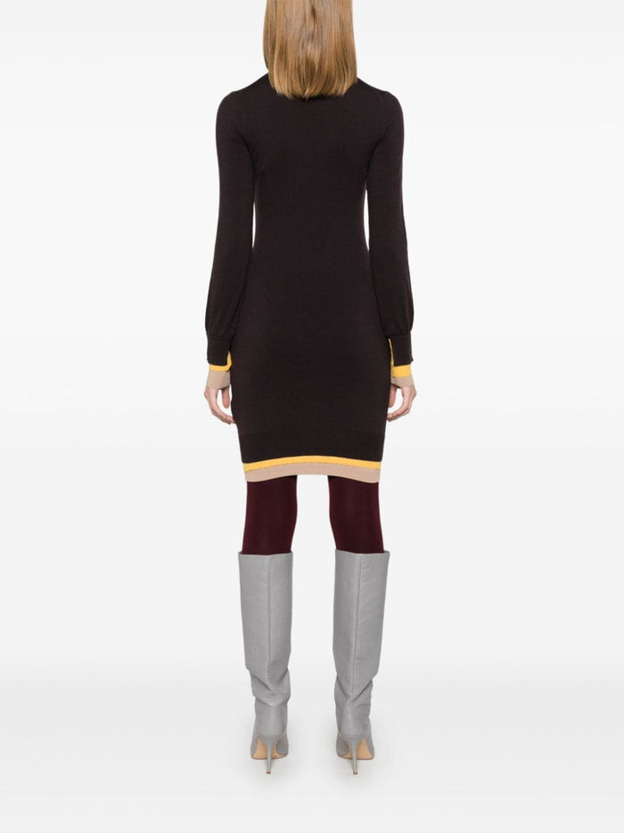 Fendi Dresses Purple Wool