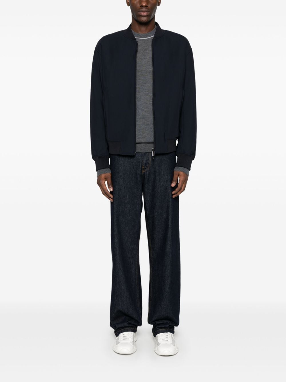 Emporio Armani Coats Blu Polyamide Elastane