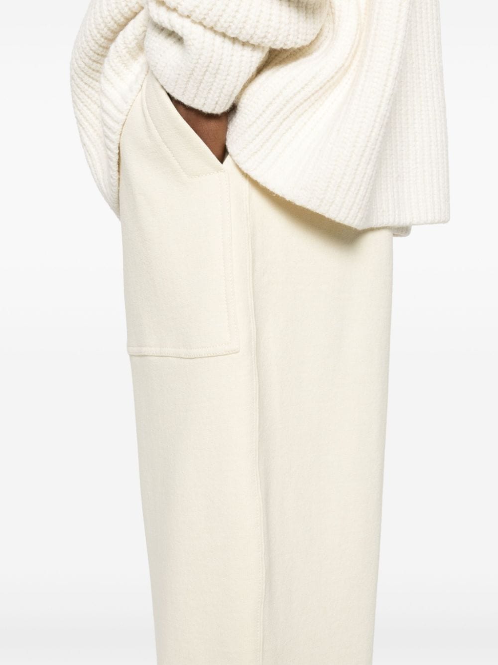Jil Sander Trousers White Cotton Elastane