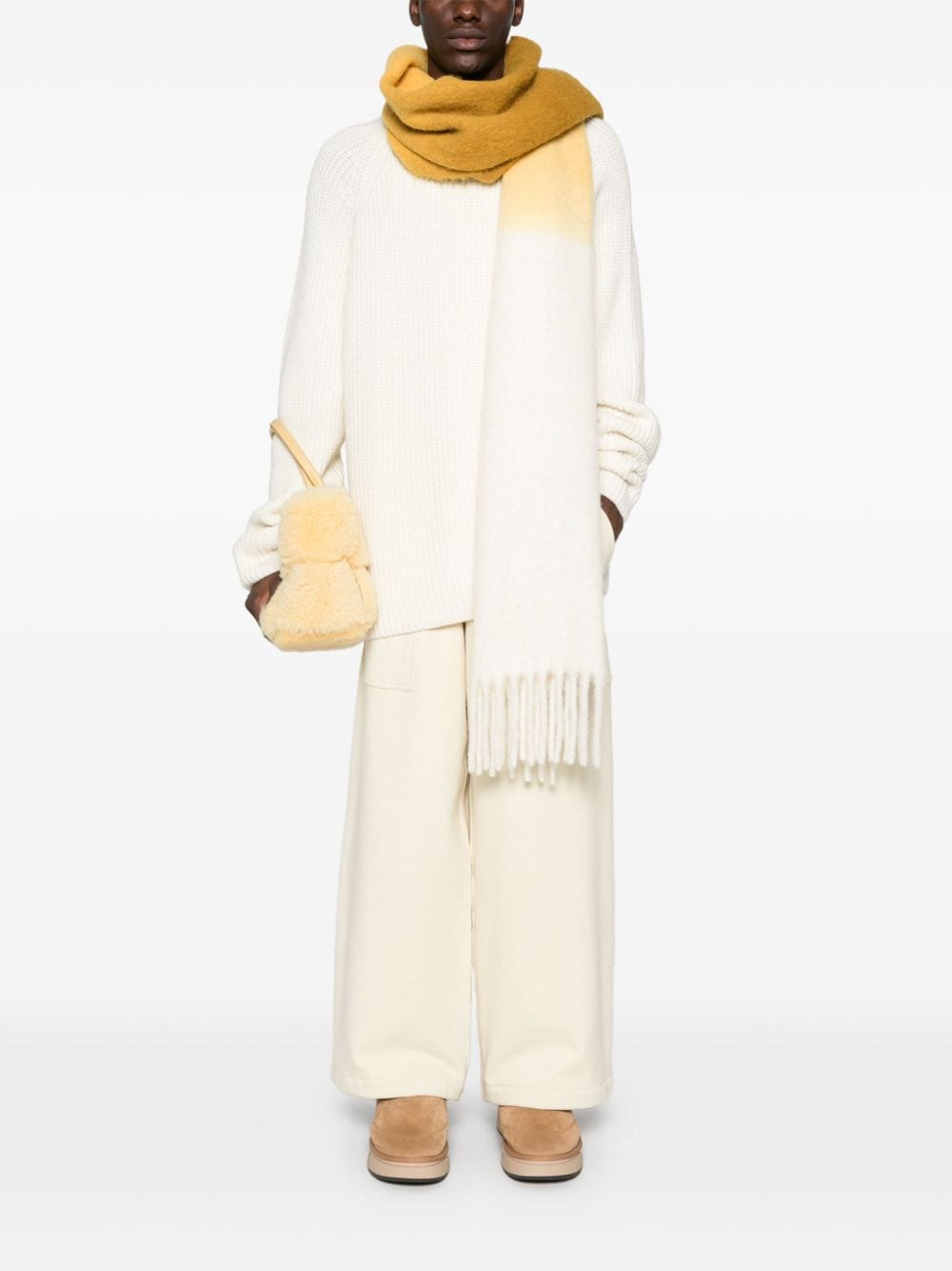 Jil Sander Trousers White Cotton Elastane