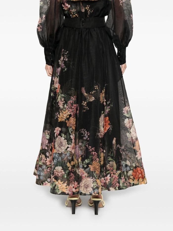 Zimmermann Skirts Black Linen Silk