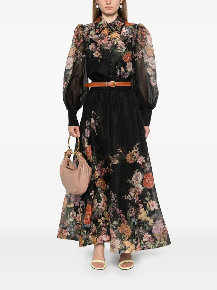 Zimmermann Skirts Black Linen Silk