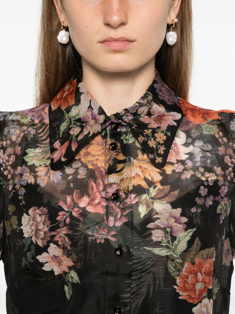 Zimmermann Shirts Black Lining: Elastane