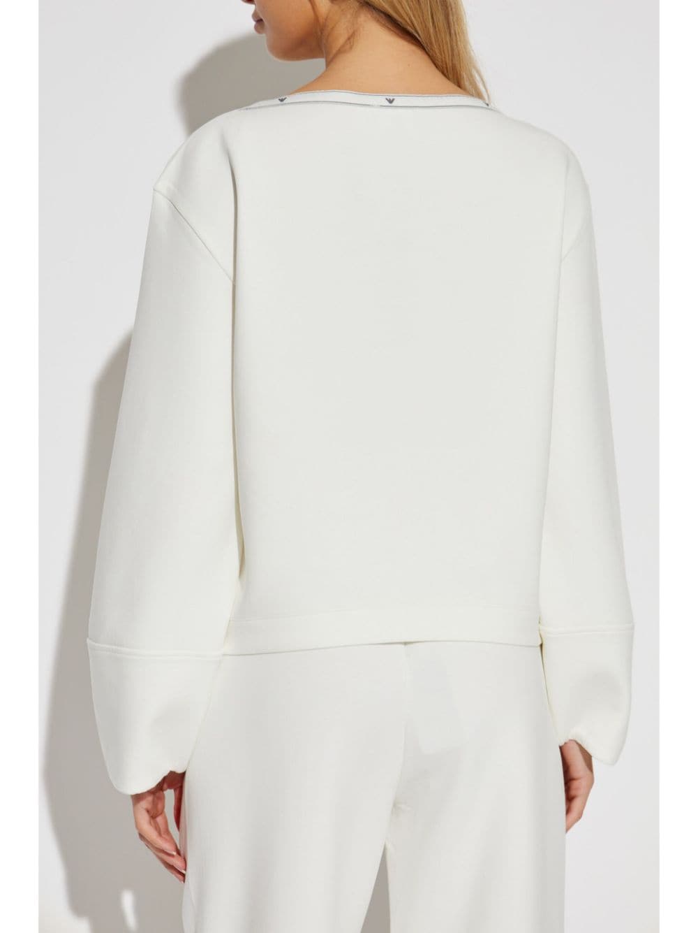 Emporio Armani Sweaters Bianco Cotton Polyester Elastane