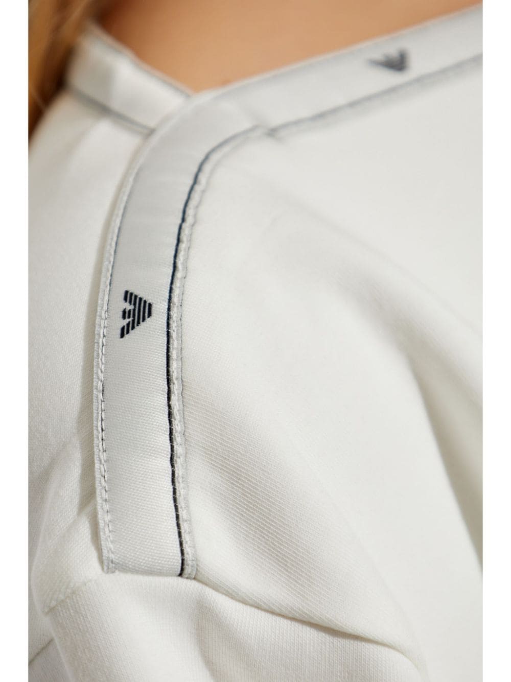 Emporio Armani Sweaters Bianco Cotton Polyester Elastane