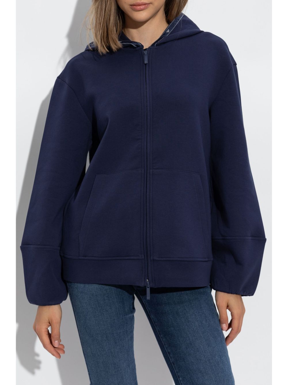 Emporio Armani Sweaters Blu Scuro Cotton Polyester Elastane