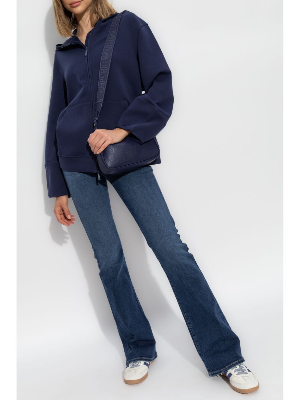 Emporio Armani Sweaters Blu Scuro Cotton Polyester Elastane