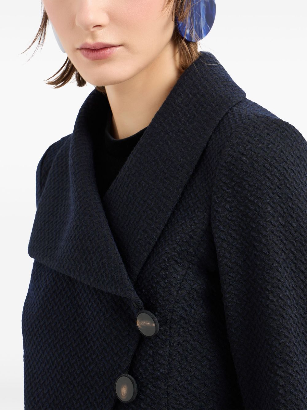 Emporio Armani Jackets Nero Wool Polyester Cotton
