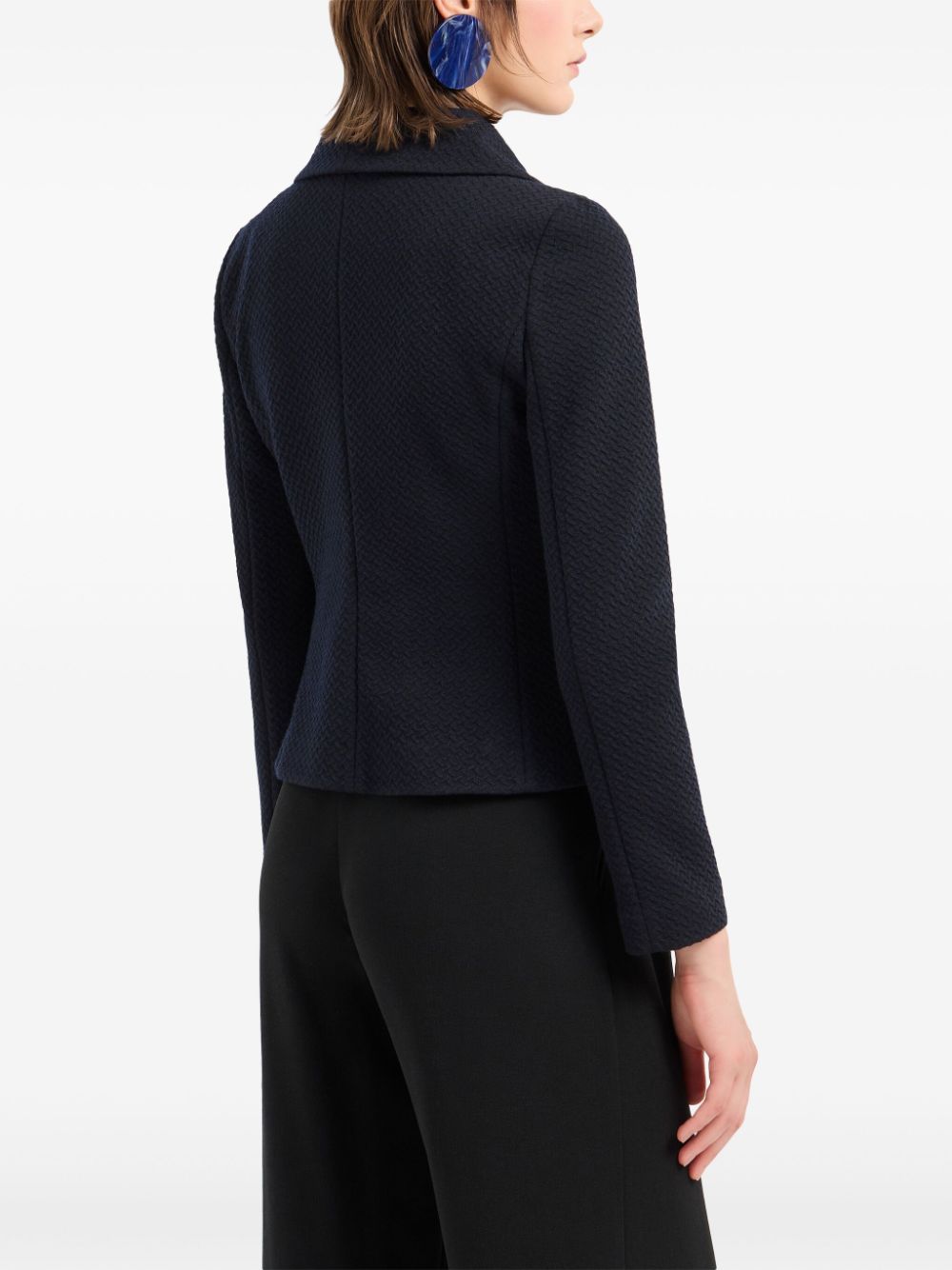 Emporio Armani Jackets Nero Wool Polyester Cotton