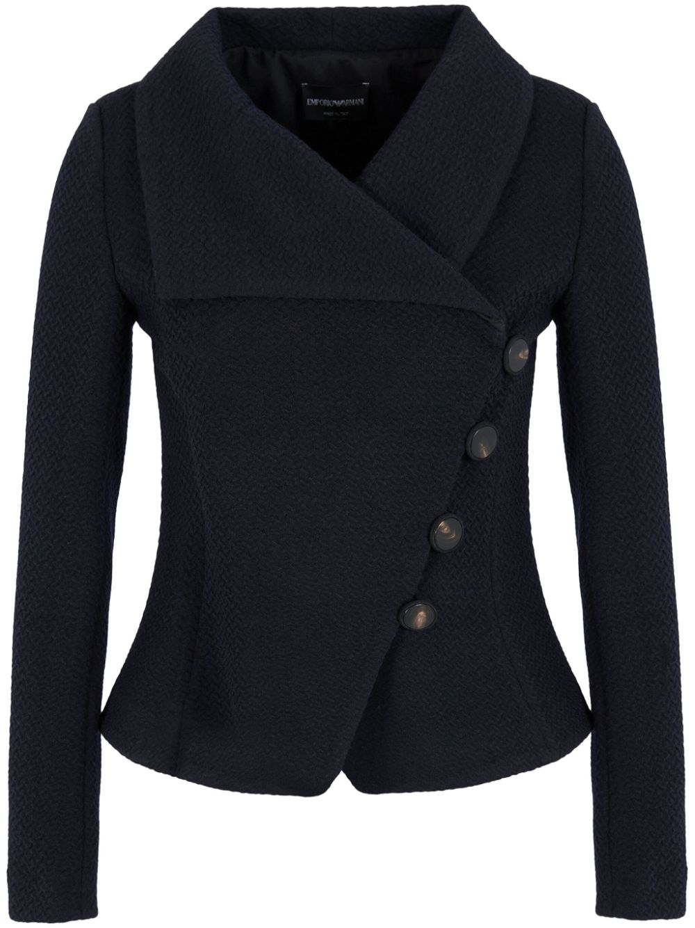 Emporio Armani Jackets Nero Wool Polyester Cotton