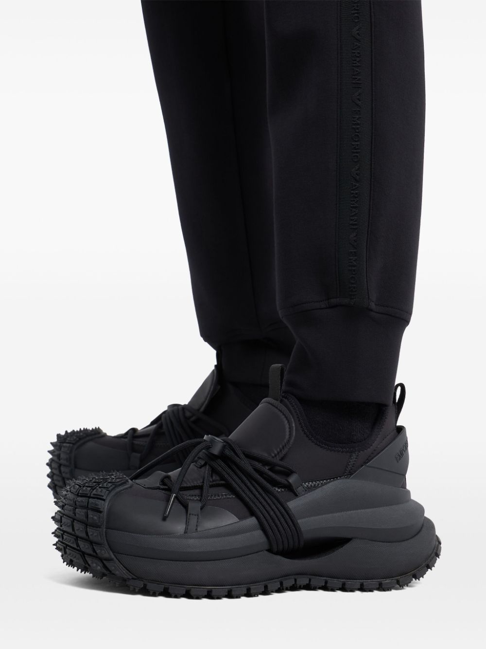 Emporio Armani Trousers Nero Cotton