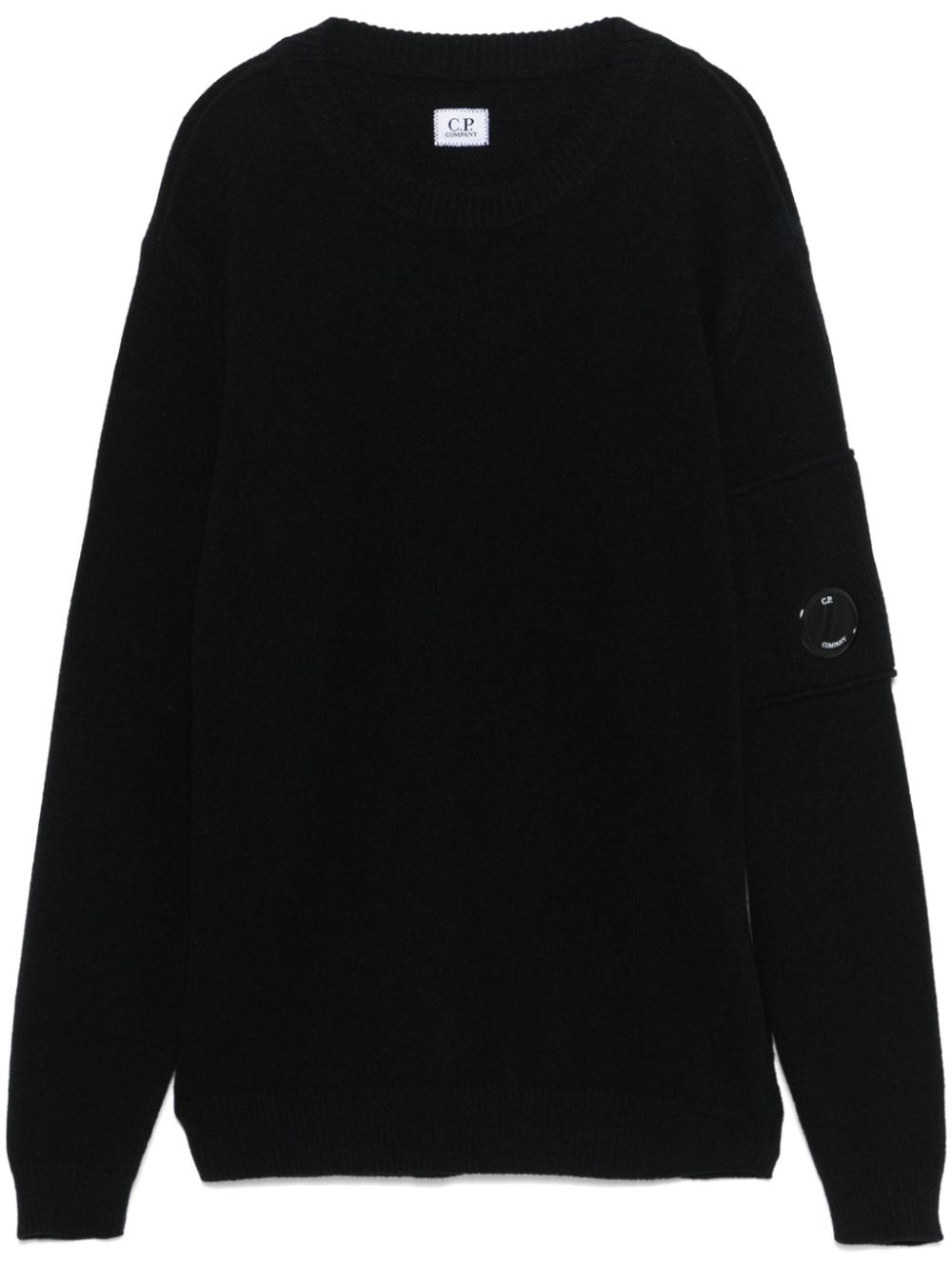 C.p. Company Sweaters Black Polyamide Wool Other Fibers