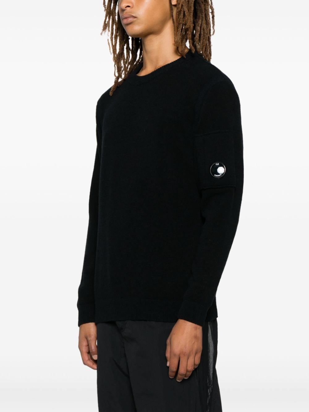 C.p. Company Sweaters Black Polyamide Wool Other Fibers
