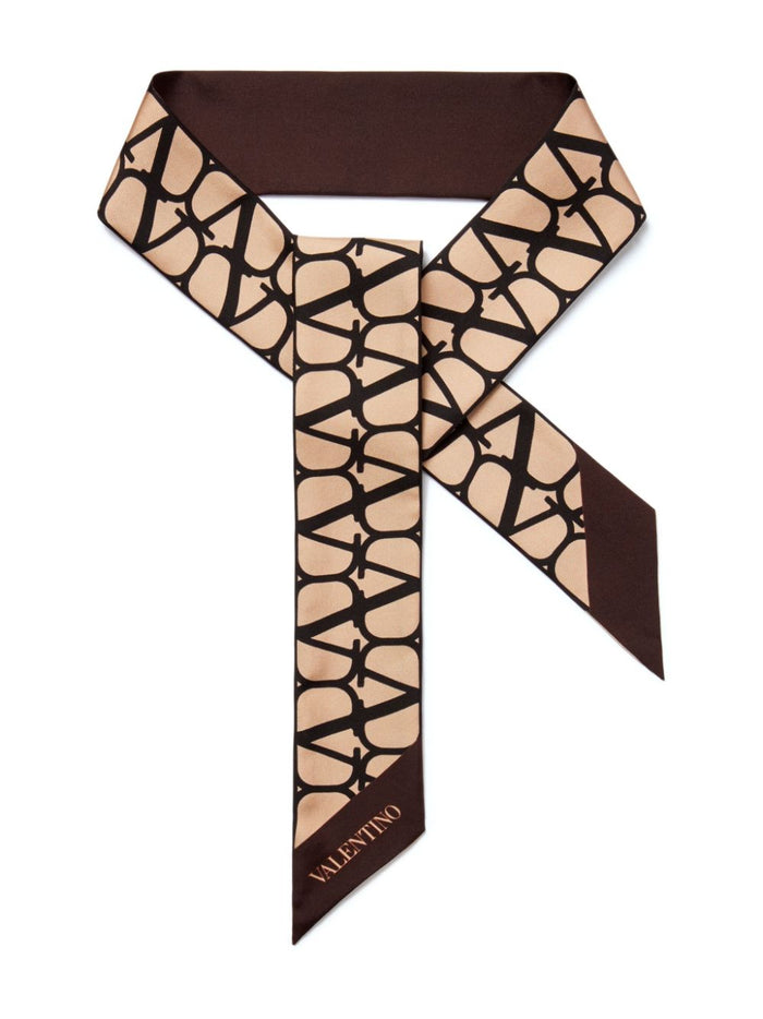 Valentino Garavani Scarfs Beige Natural (other)->silk100.0 %