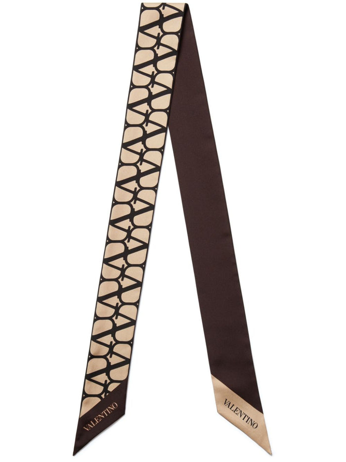 Valentino Garavani Scarfs Beige Natural (other)->silk100.0 %