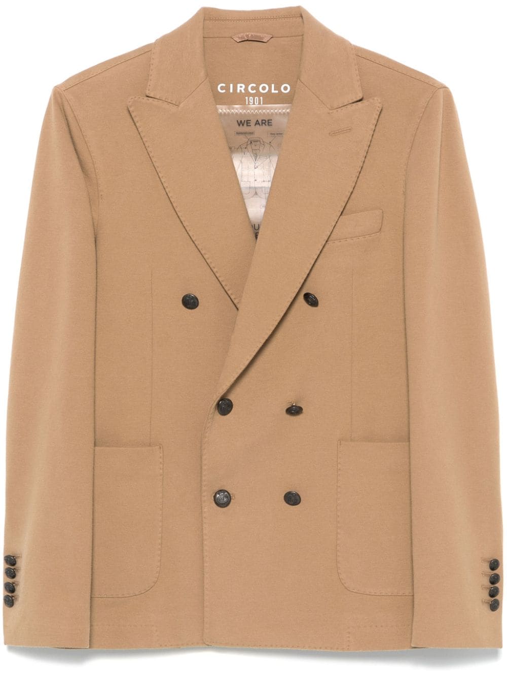 Circolo 1901 Jackets Camel Cotton Elastane