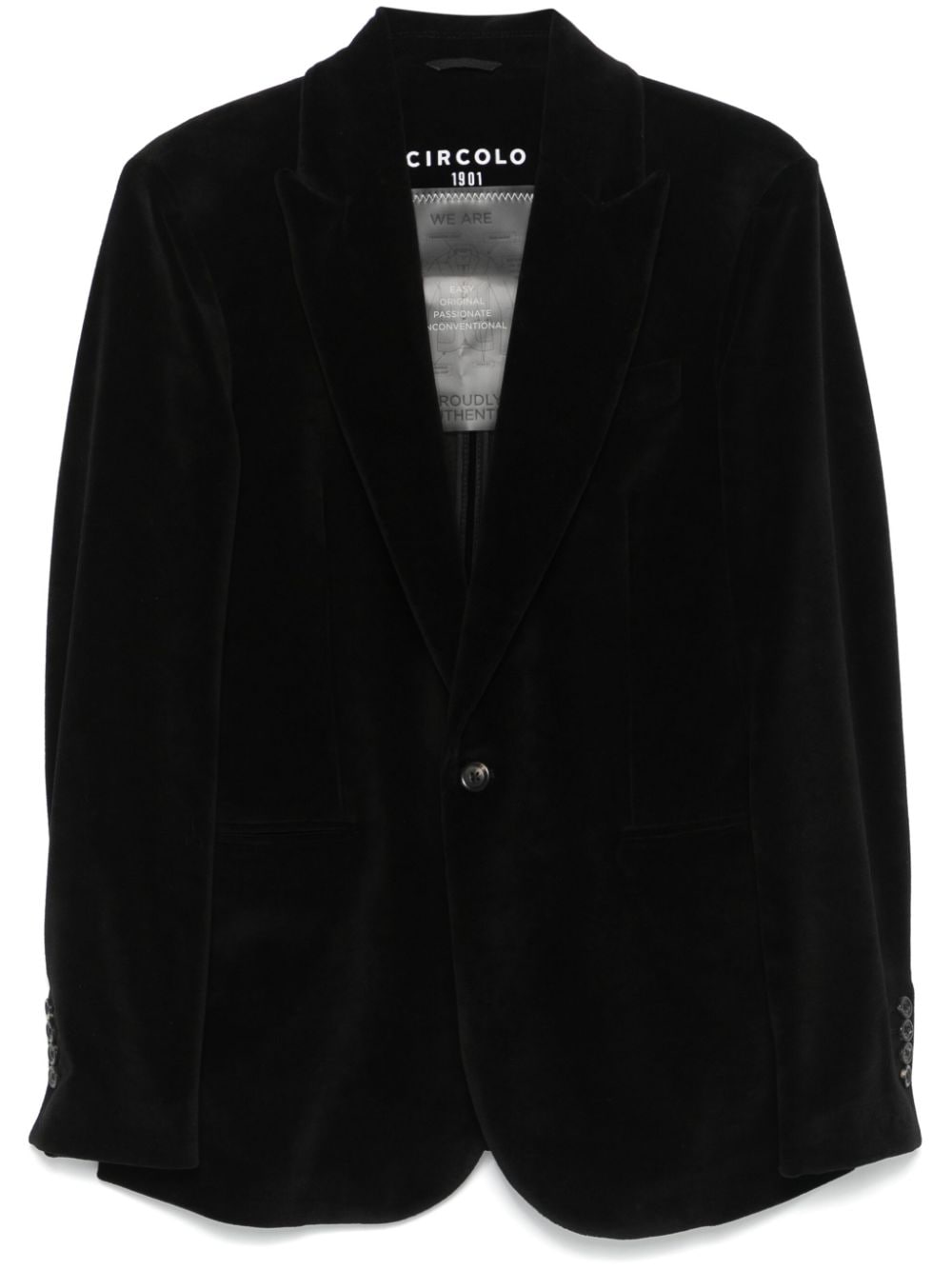Circolo 1901 Jackets Black Cotton Polyester