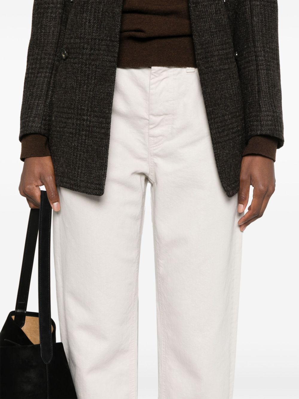 Brunello Cucinelli Trousers Bianco Cotton Viscose Polyester