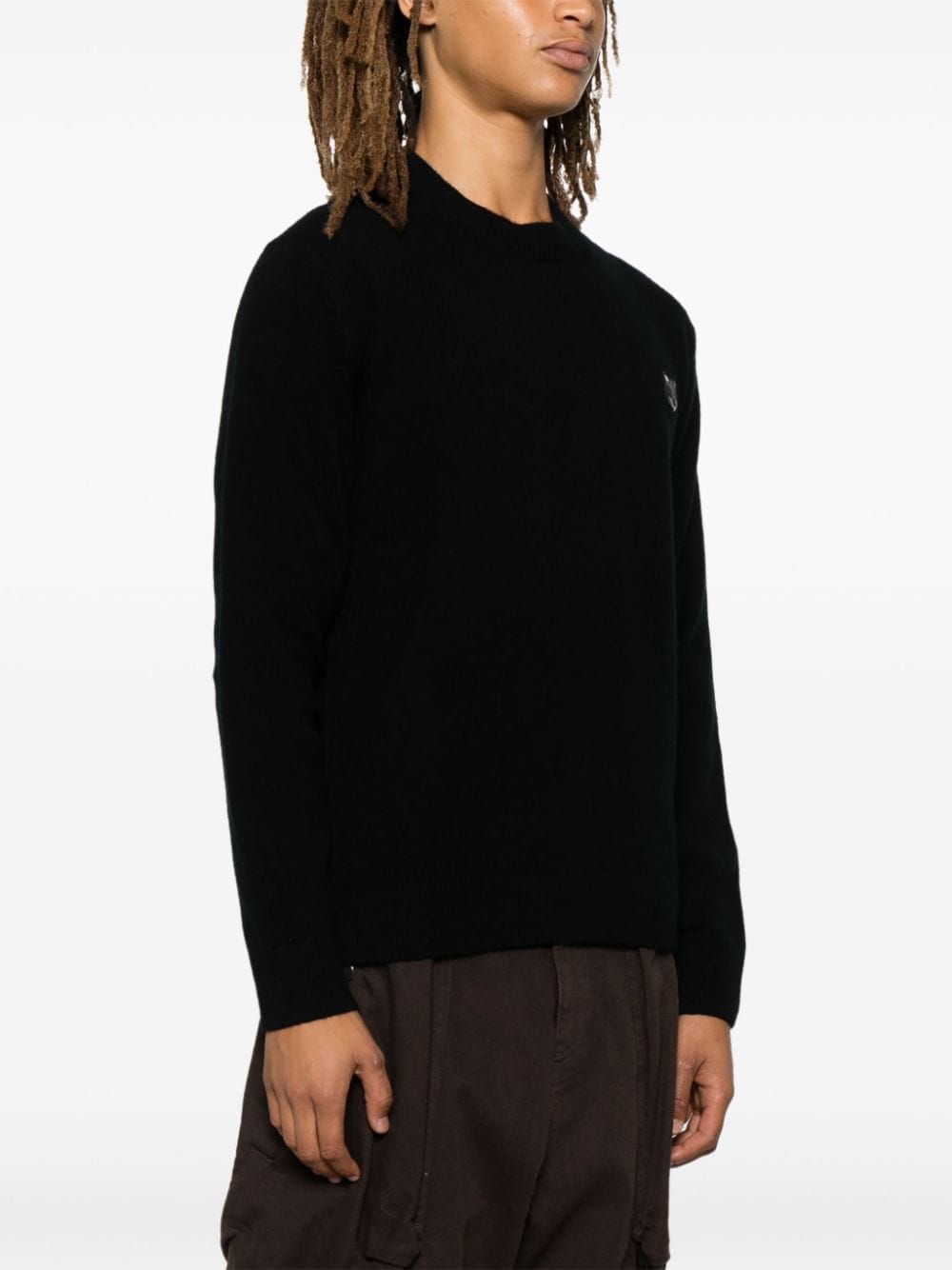 Maison Kitsune Sweaters Black Wool