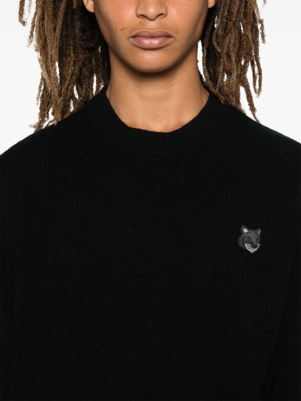 Maison Kitsune Sweaters Black Wool