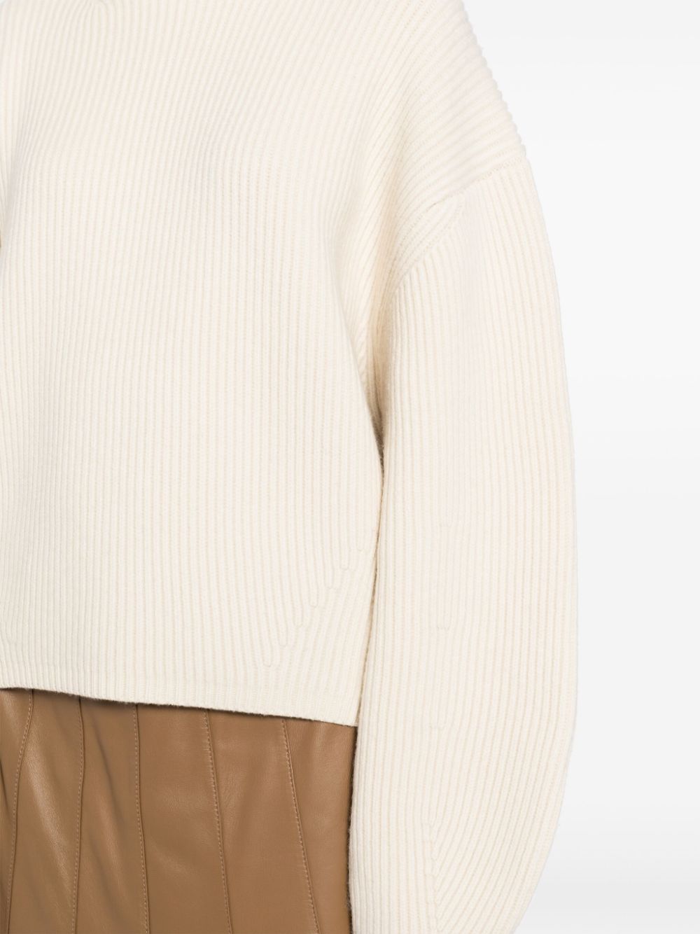 Toteme Main Sweaters Beige Wool Polyamide