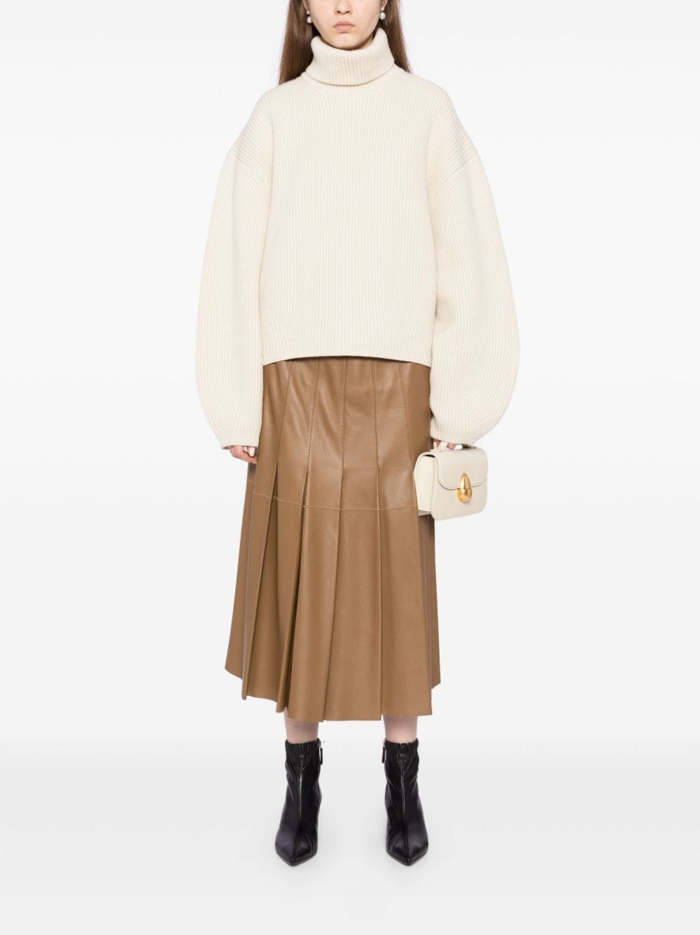 Toteme Main Sweaters Beige Wool Polyamide