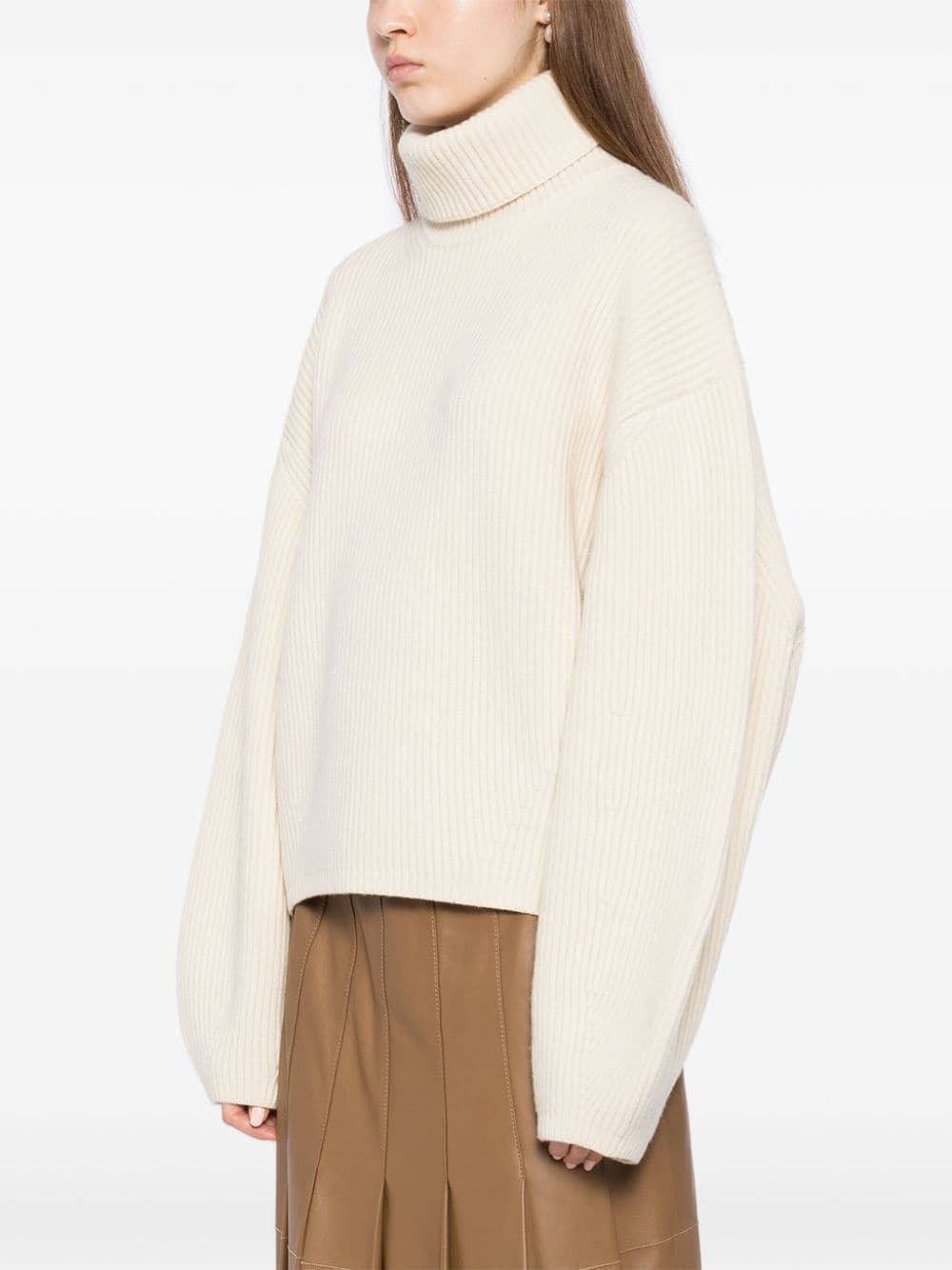 Toteme Main Sweaters Beige Wool Polyamide