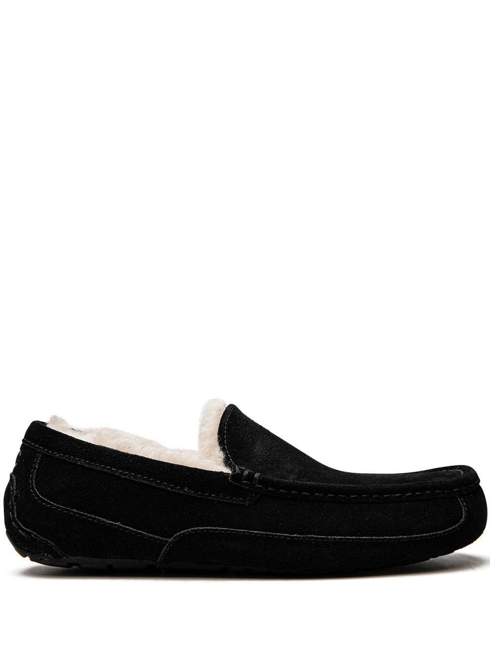 Ugg Flat Shoes Black Sole: Rubber Outer: Suede