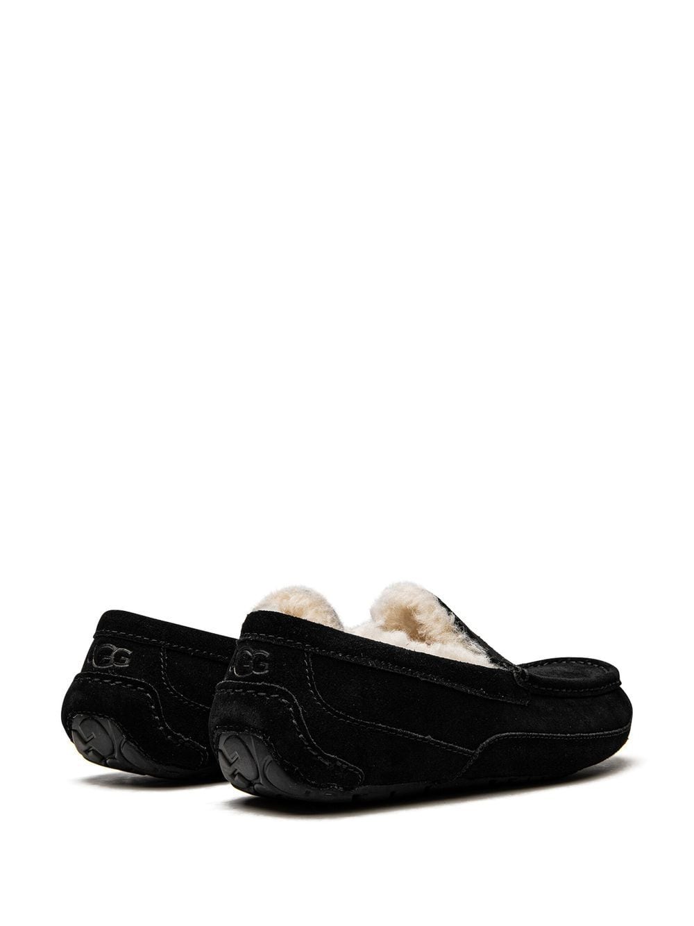 Ugg Flat Shoes Black Sole: Rubber Outer: Suede