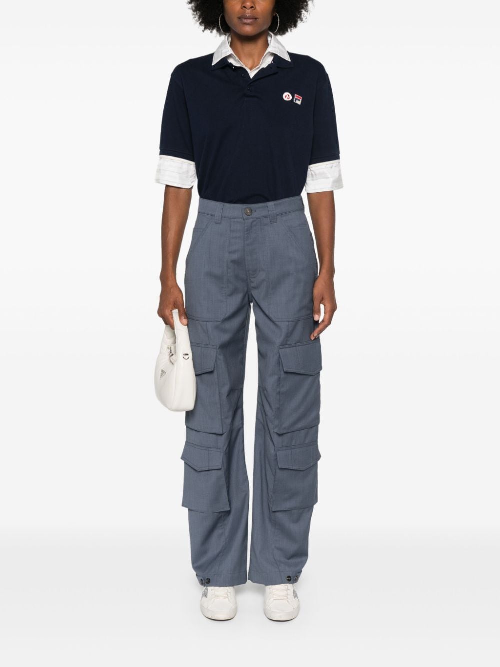 Golden Goose Trousers Grey Virgin Wool
