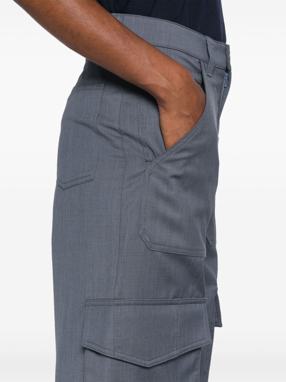 Golden Goose Trousers Grey Virgin Wool