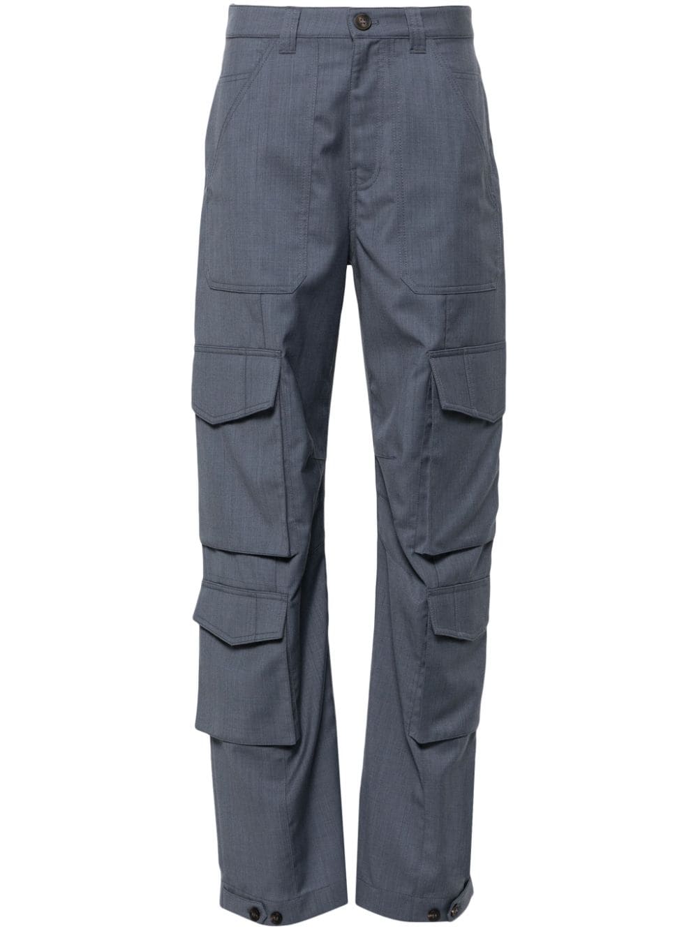 Golden Goose Trousers Grey Virgin Wool