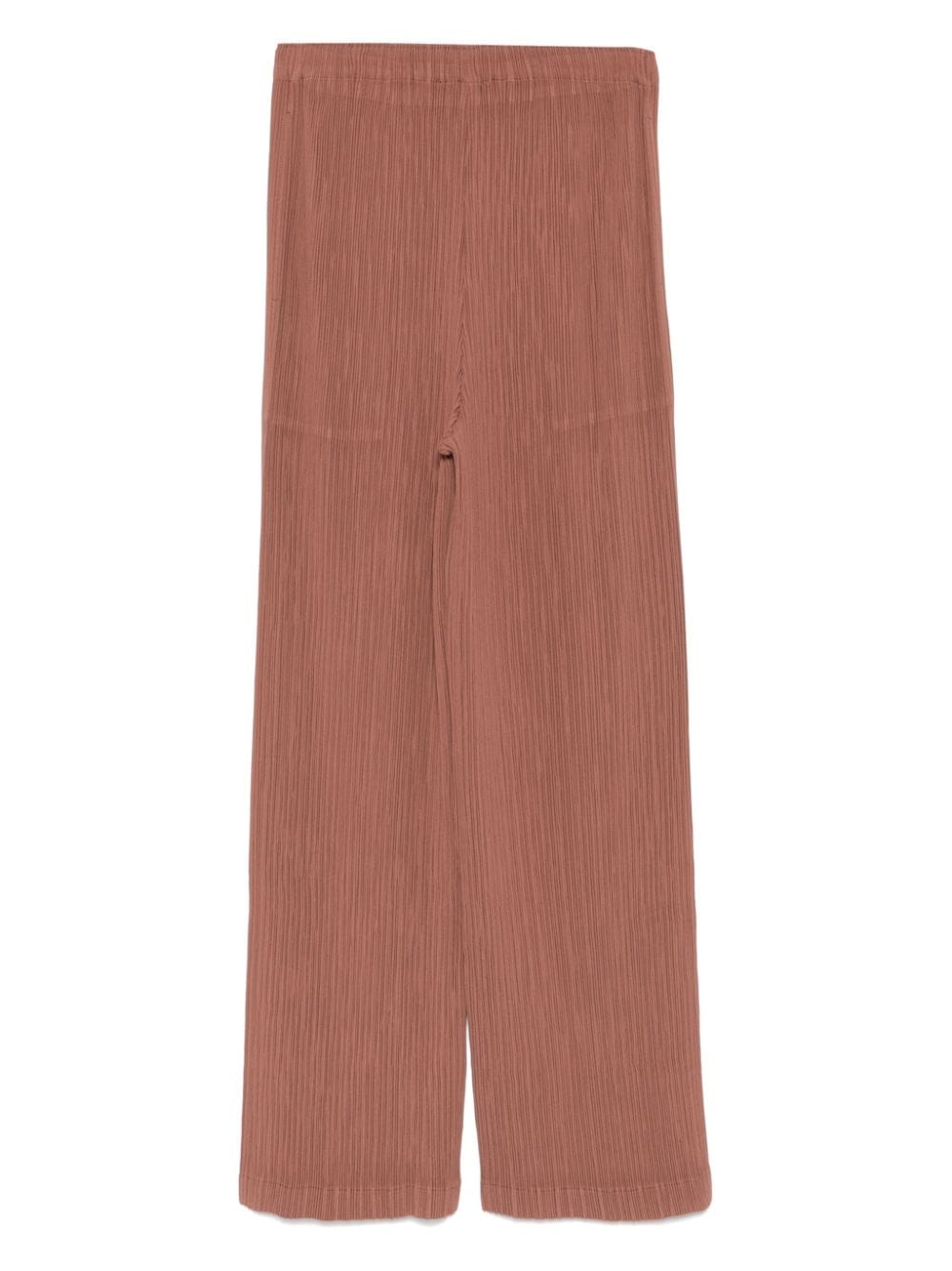 Issey Miyake Trousers Brown Polyester