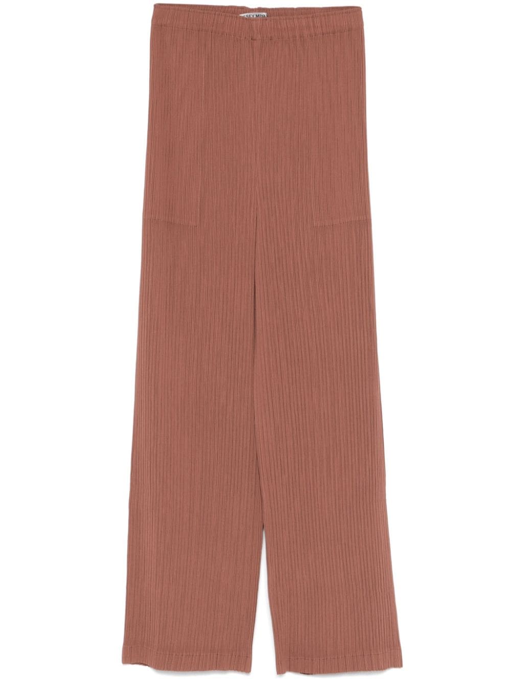 Issey Miyake Trousers Brown Polyester