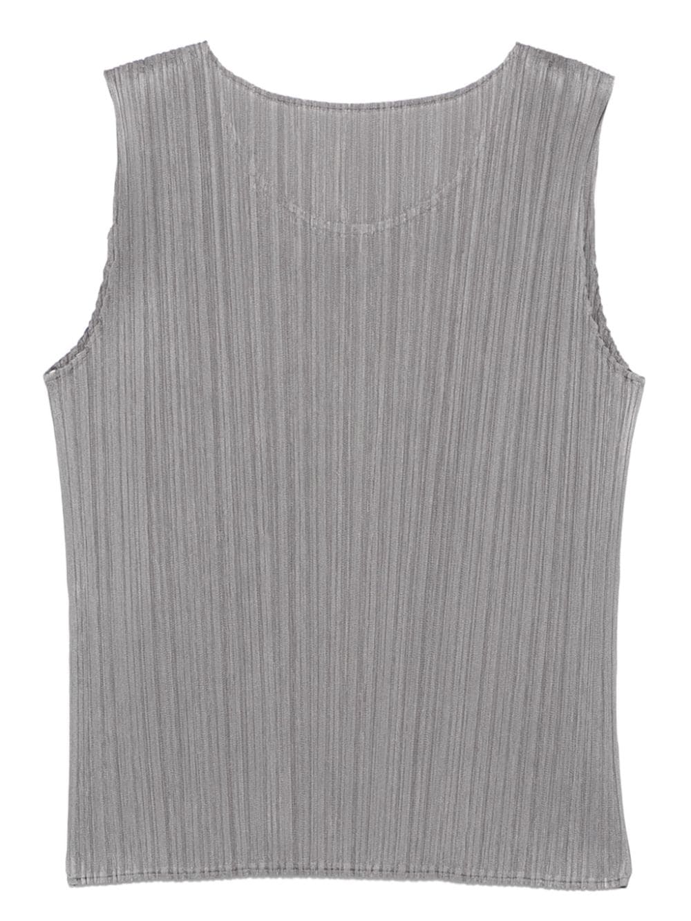 Pleats Please Top Grey Polyester