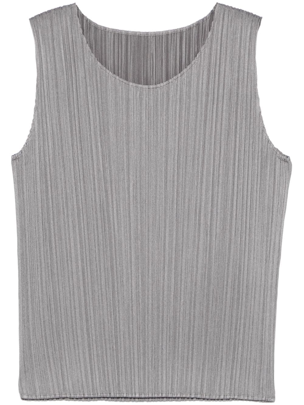 Pleats Please Top Grey Polyester