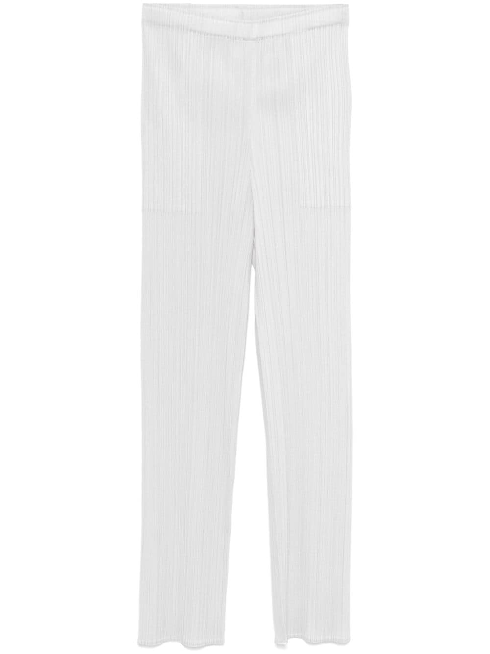 Pleats Please Trousers Light Grey Polyester