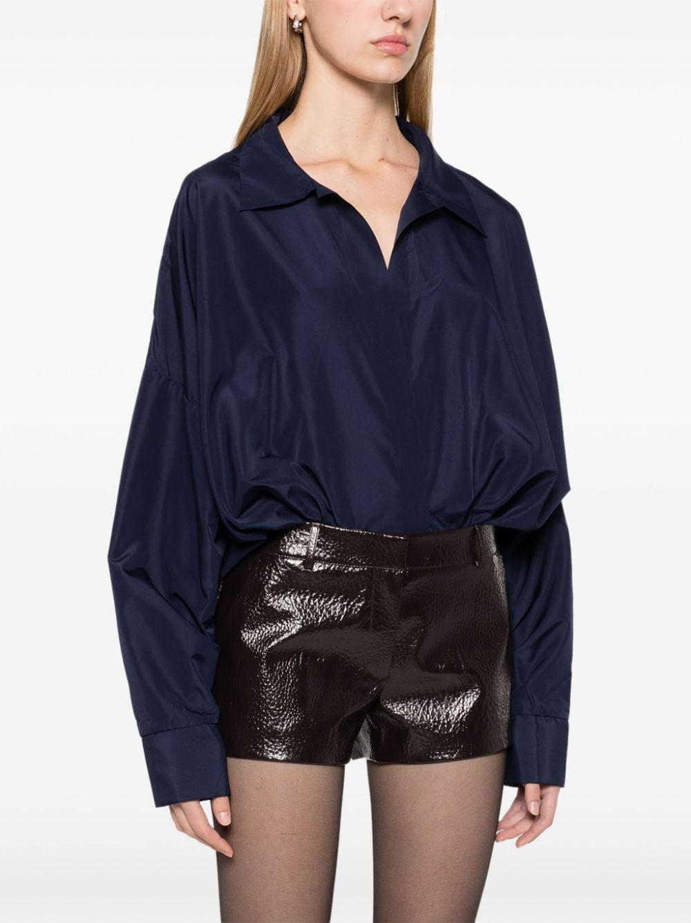Norma Kamali Shirts Blue Polyester
