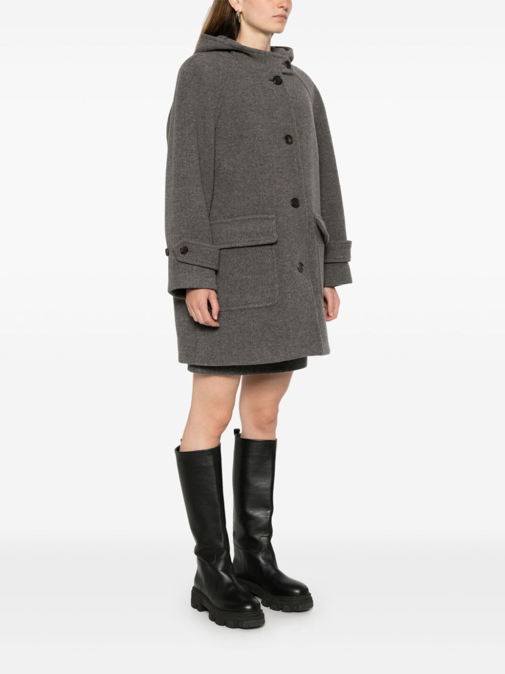 Dunst Coats Grey Outer: Wool