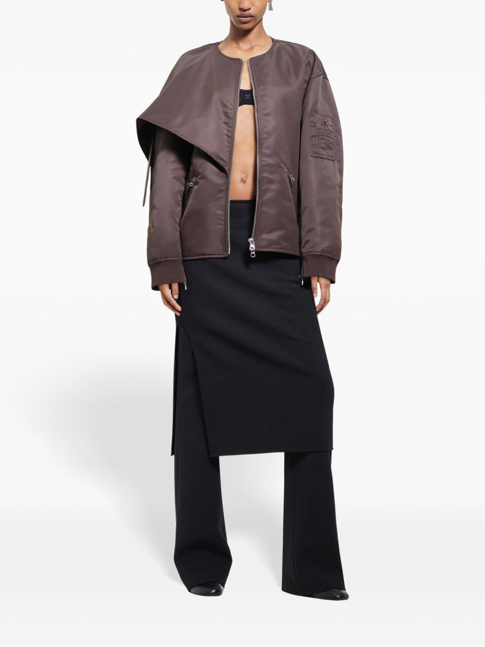 Courreges Coats Brown Polyamide