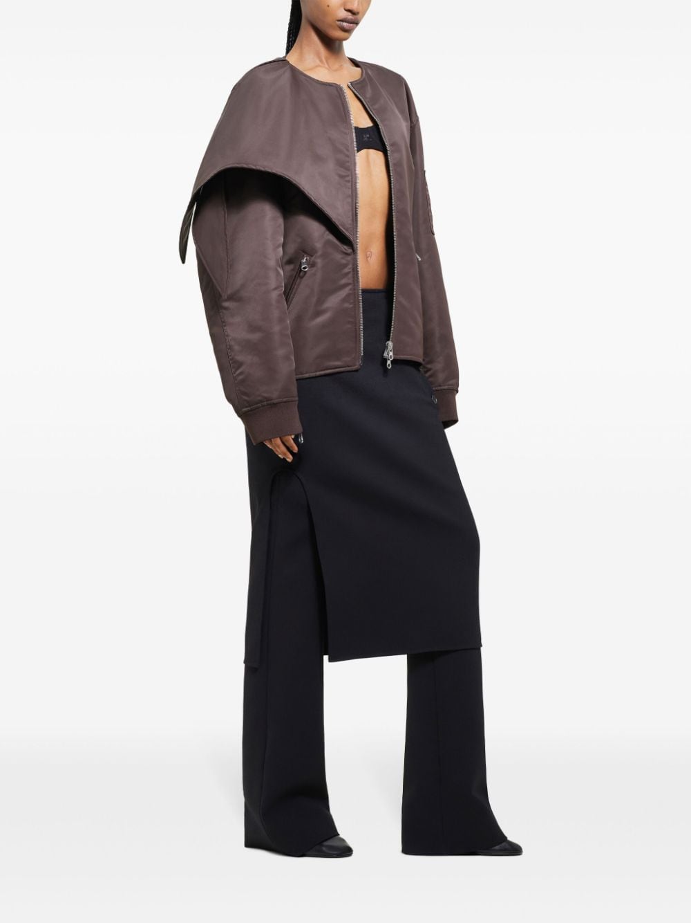 Courreges Coats Brown Polyamide
