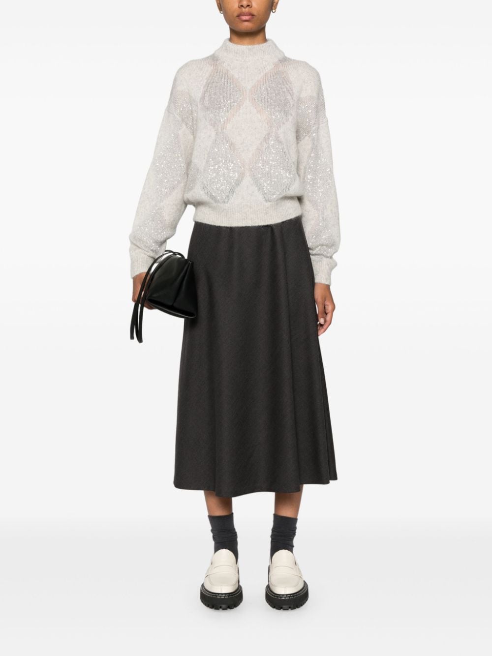 Brunello Cucinelli Skirts Grigio Scuro