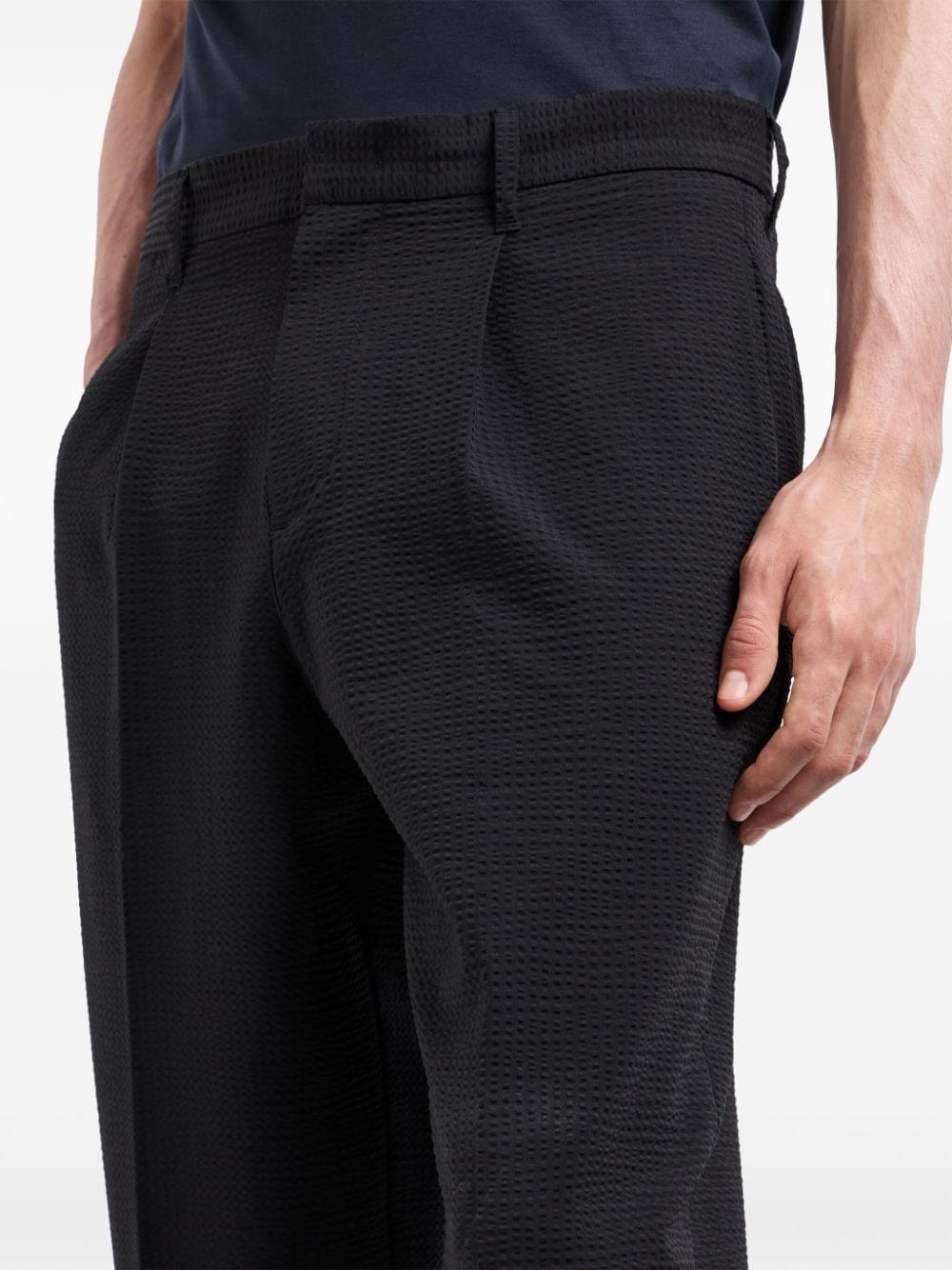 Emporio Armani Trousers Nero Polyamide