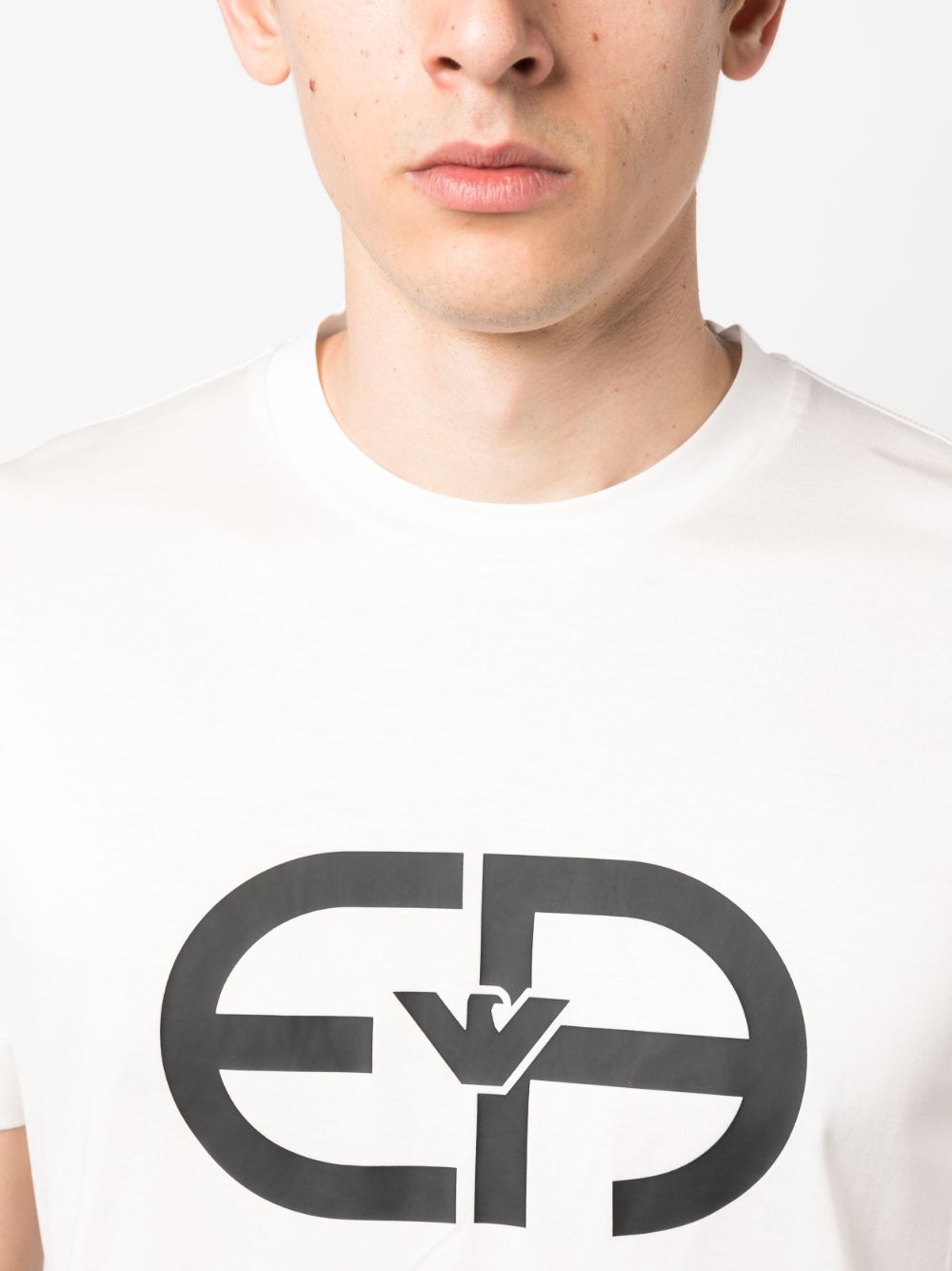 Emporio Armani T-Shirts And Polos Bianco Lyocell