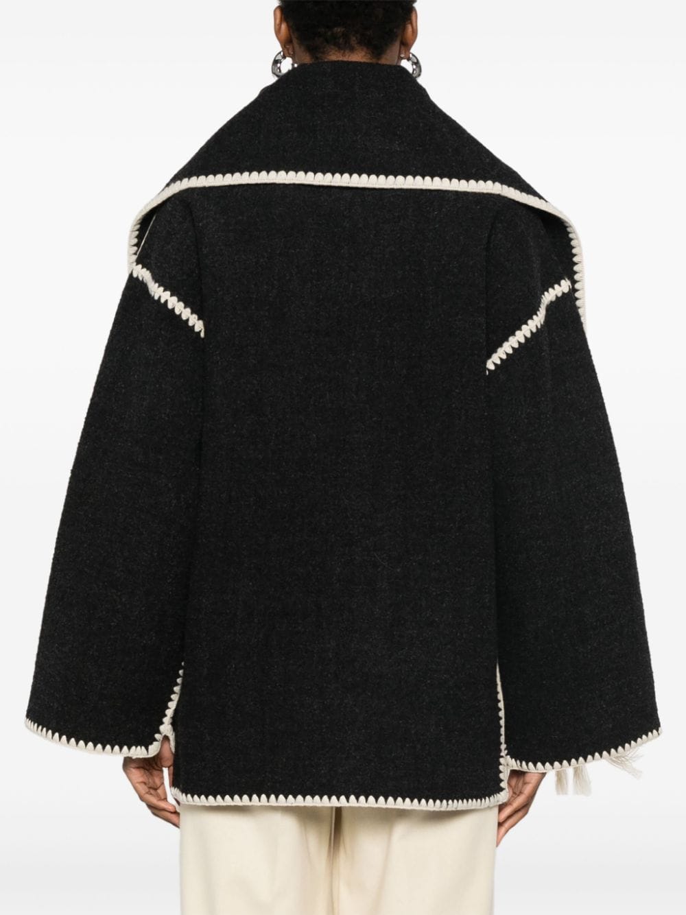 Toteme Main Jackets Grey Wool Polyester