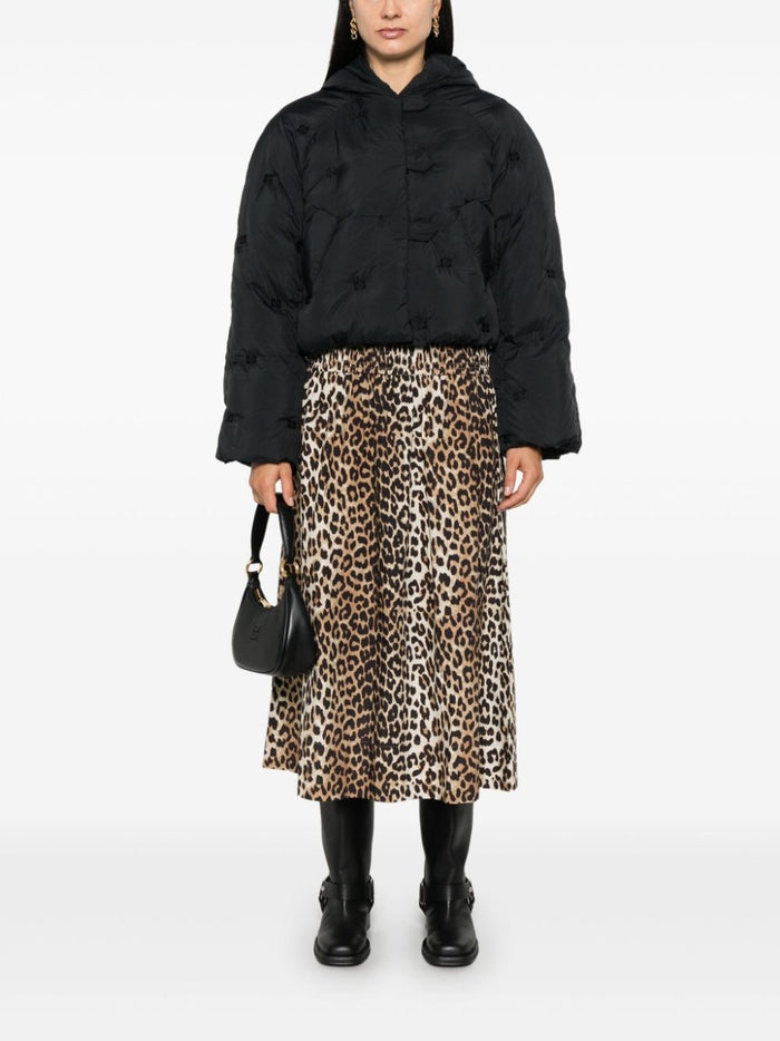 Ganni Coats Black Nylon